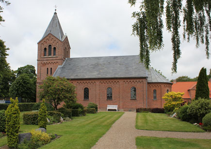 Gravsten på Ågård Frimenighed kirkegård. Brusk herred. Vejle amt.