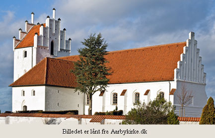 Gravsten på Årby kirkegård. Ars herred. Holbæk amt.