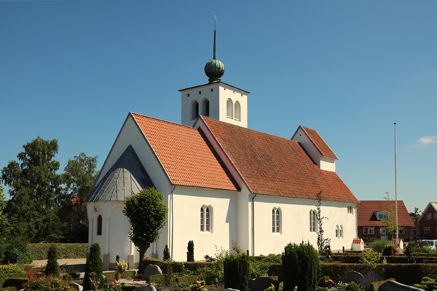 Gravsten på Ans kirkegård. Lysgaard herred. Viborg amt.