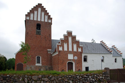 Gravsten på Auning kirkegård. Sønder Hald herred. Randers amt.