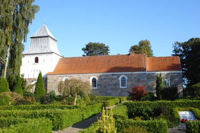 Gravsten på Blære kirkegård. Aars herred. Aalborg amt.