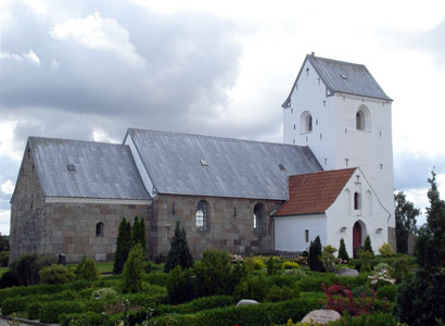 Gravsten på Blenstrup kirkegård. Hellum herred. Aalborg amt.