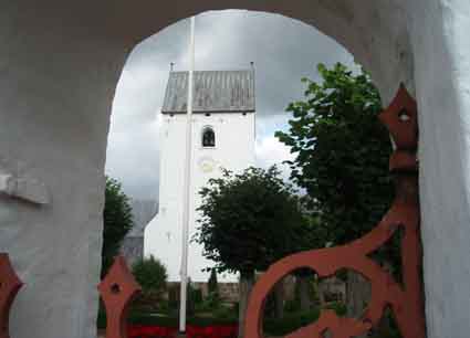 Gravsten på Borbjerg kirkegård. Hjerm herred. Ringkøbing amt.