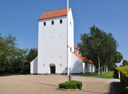 Gravsten på Brørup, Johannes kirkegård. Malt herred. Ribe amt.
