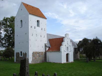 Gravsten p Buderup Øde kirkegård. Hornum herred. Aalborg amt.