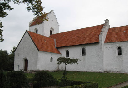 Gravsten på Enslev kirkegård. Djurs Nørre herred. Randers amt.