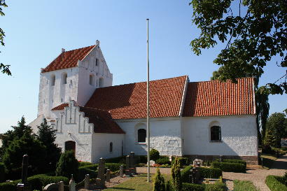 Gravsten på Fjelsted kirkegård. Vends herred. Odense amt.