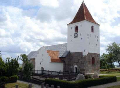 Gravsten på Fræer kirkegård. Hellum herred. Aalborg amt.