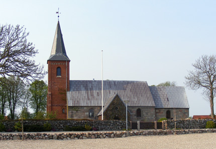 Gravsten på Gesten kirkegård. Anst herred. Ribe amt.