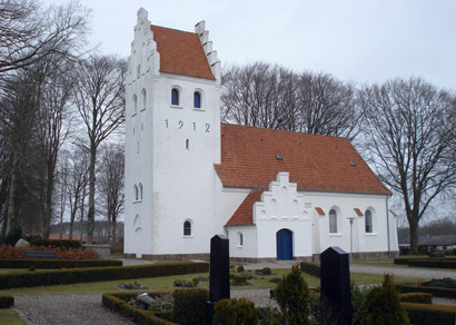 Gravsten på Godthåb kirkegård. Hornum herred. Aalborg amt.