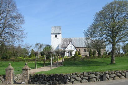 Gravsten på Gørding kirkegård. Gørding herred. Ribe amt.