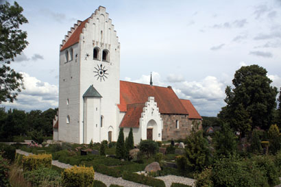 Gravsten på Grønbæk kirkegård. Lysgaard herred. Viborg amt.