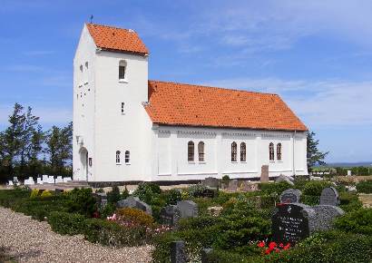 Gravsten på Haurvig kirkegård. Hind herred. Ringkøbing amt.