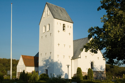 Gravsten på Hemmet kirkegård. Nørre Horne herred. Ringkøbing amt.