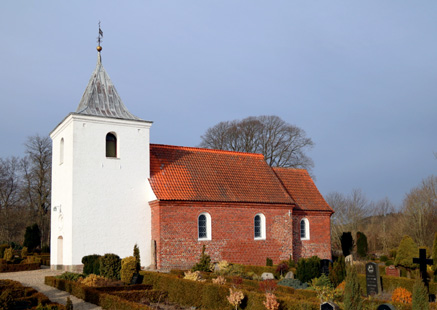 Gravsten på Hinge kirkegård. Lysgård herred. Viborg amt.