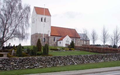 Gravsten på Hørby kirkegård. Hindsted herred. Aalborg amt.