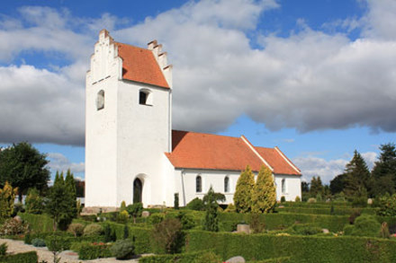 Gravsten på Hornbæk kirkegård. Sønderlyng herred. Viborg amt.