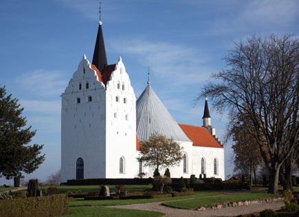 Gravsten på Horne kirkegård. Sallinge herred. Svendborg amt.
