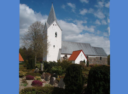 Gravsten på Husby kirkegård. Ulfborg herred. Ringkøbing amt.