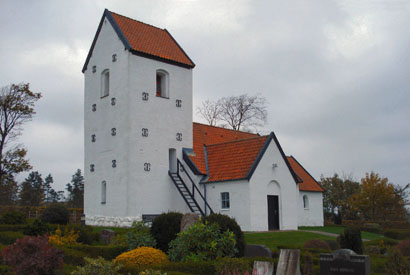 Gravsten på Hyllebjerg kirkegård. Aars herred. Aalborg amt.