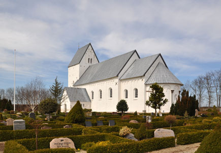 Gravsten på Jernved kirkegård. Gørding herred. Ribe amt.