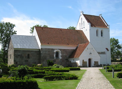Gravsten på Klarup kirkegård. Fleskum herred. Aalborg amt.