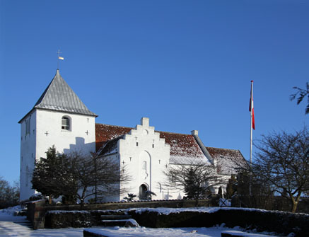 Gravsten på Kolt kirkegård. Ning herred. Aarhus amt.