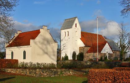 Gravsten på Kragelund kirkegård. Hids herred. Viborg amt.