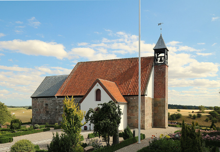 Gravsten på Læsten kirkegård. Sønderlyng herred. Viborg amt.