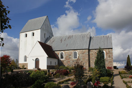 Gravsten på Lejrskov kirkegård. Anst herred. Ribe amt.