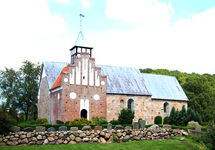 Gravsten på Lime kirkegård. Sønderhald herred. Randers amt.