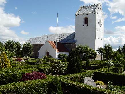 Gravsten på Løgsted kirkegård. Slet herred. Aalborg amt.