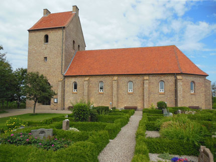 Gravsten på Lønstrup kirkegård. Vennebjerg herred. Hjørring amt.
