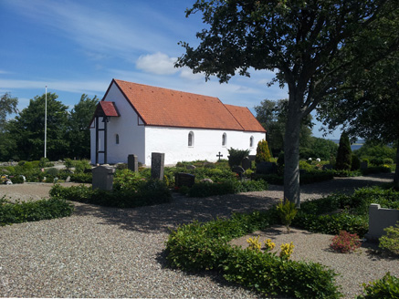 Gravsten på Louns kirkegård. Gislum herred. Aalborg amt.