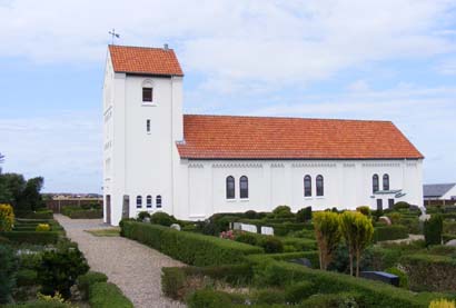 Gravsten på Lyngvig kirkegård. Hind herred. Ringkøbing amt.