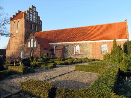 Gravsten på Melby kirkegård. Strø herred. Frederiksborg amt.