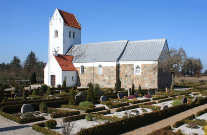 Gravsten på Mønsted kirkegård. Fjends herred. Viborg amt.