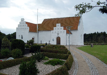 Gravsten på Mygdal kirkegård. Vennebjerg herred. Hjørring amt.