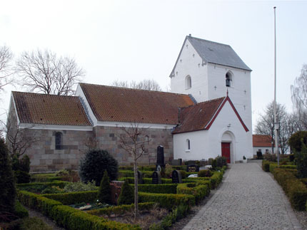 Gravsten på Nørre Kongerslev kirkegård. Hellum herred. Aalborg amt.