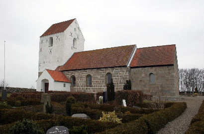 Gravsten på Næsborg kirkegård. Slet herred. Aalborg amt.