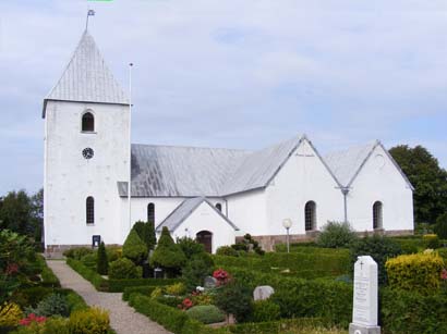 Gravsten på Ny Sogn kirkegård. Hind herred. Ringkøbing amt.