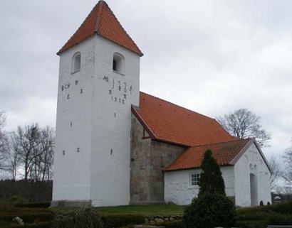 Gravsten på Øls kirkegård. Hindsted herred. Aalborg amt.