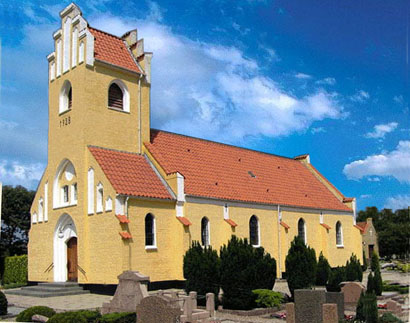 Gravsten på Østerby kirkegård. Læsø herred. Hjørring amt.