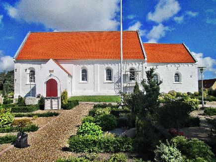 Gravsten på Sct. Hans kirkegård. Vennebjerg herred. Hjørring amt.