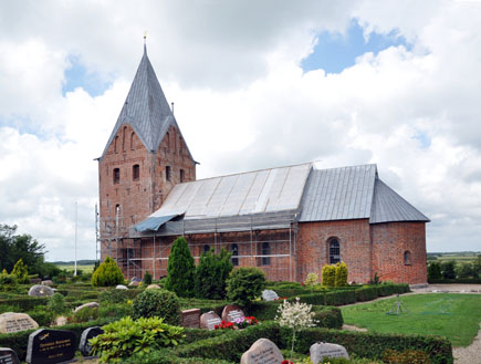Gravsten på Seem kirkegård. Ribe herred. Ribe amt.