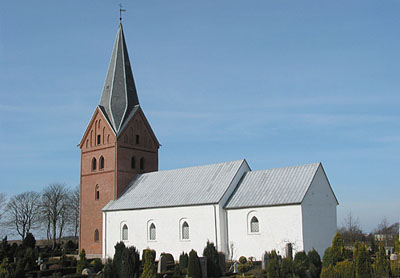 Gravsten på Sindbjerg kirkegård. Nørvang herred. Vejle amt.