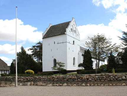 Gravsten på Søby kirkegård. Baag herred. Odense amt.