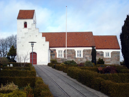 Gravsten på Solbjerg kirkegård. Hellum herred. Aalborg amt.