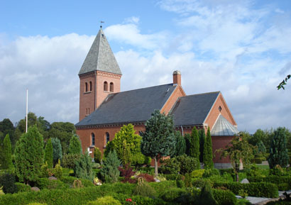 Gravsten på Støvring kirkegård. Hornum herred. Aalborg amt.