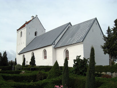 Gravsten på Storvorde kirkegård. Fleskum herred. Aalborg amt.